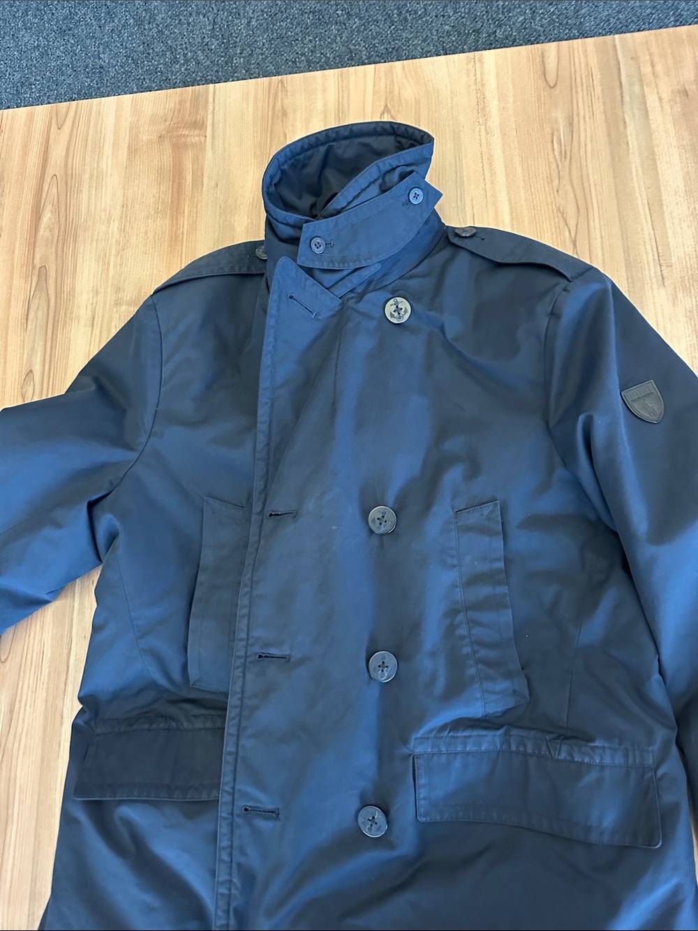 Ralph Lauren Navy Double-Breasted Pea Coat - Picture 6 of 8